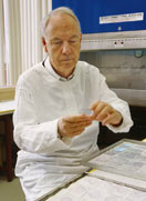 Professor Don Metcalf at work