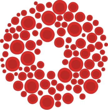 Hand and circles pattern