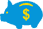 Piggy bank icon