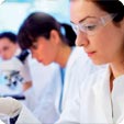 Women conducting cancer research