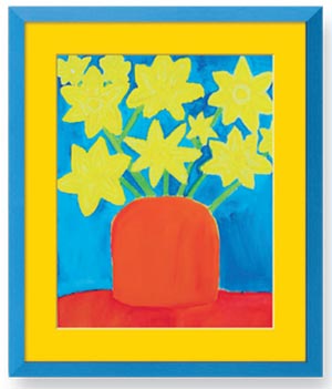 A painting of daffodils
