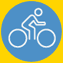 A cyclist icon