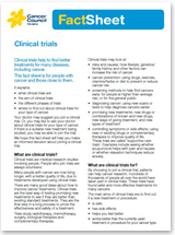 Clinical trials fact sheet