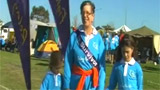 A Relay for Life survivor with family