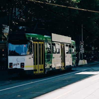 Melbourne tram in CBD