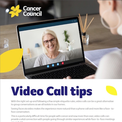Video call tips fact sheet top half
