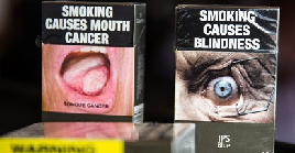 plain cigarette packets with health warnings