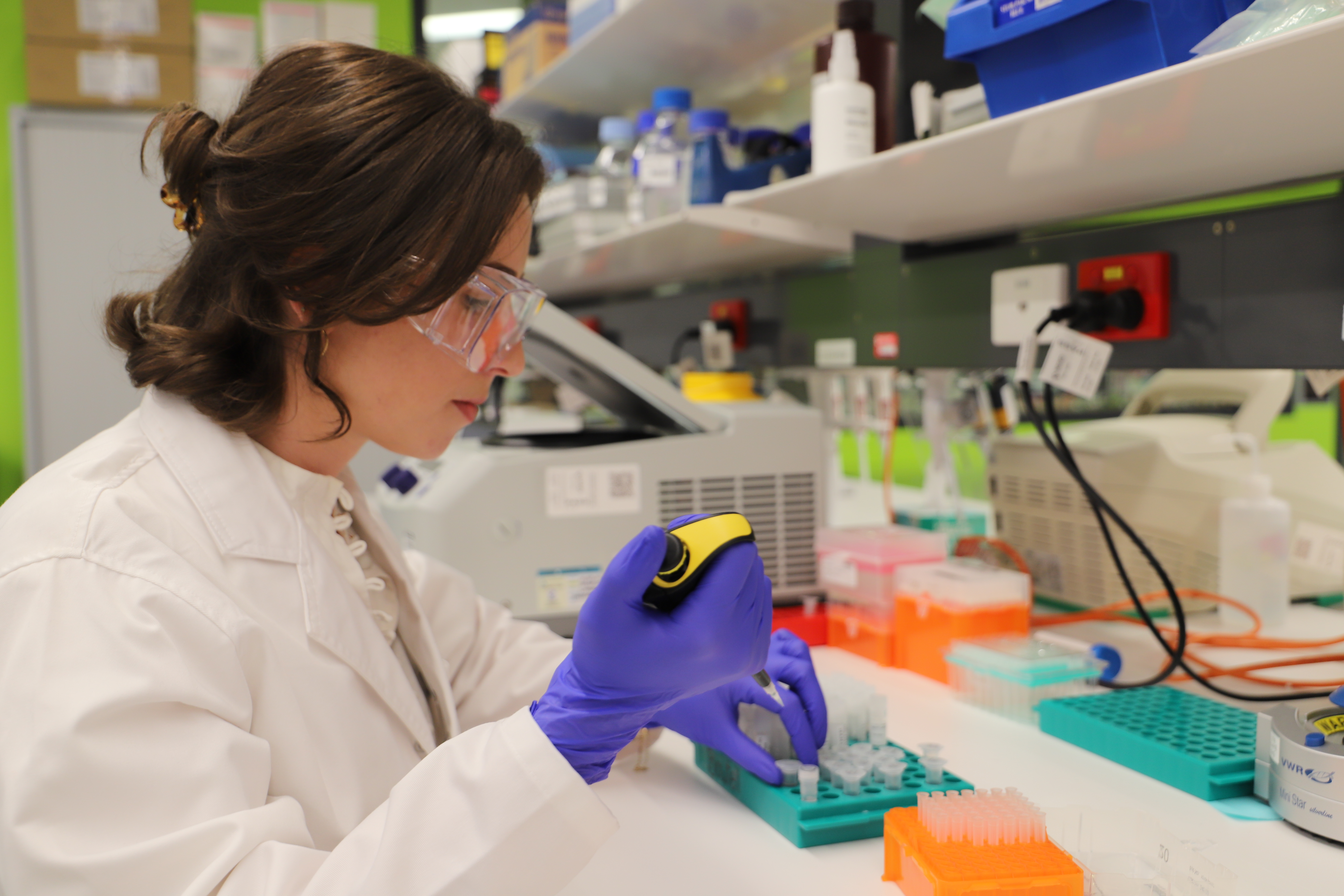 Dr Bonnita Werner in the lab