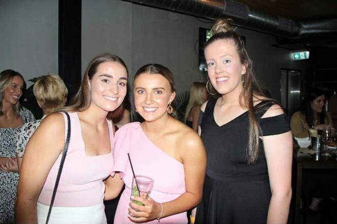 Marnie (left) pictured with friends before her diagnosis.