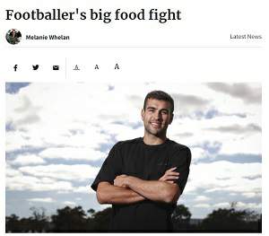 Footballer's big food fight