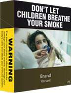 An example of cigarette pack under new plain packaging rules