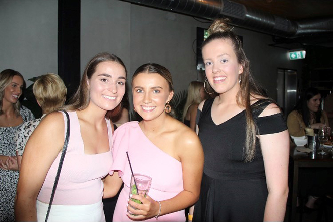 Marnie (left) pictured with friends before her diagnosis.