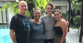 Jodie and her family on holiday