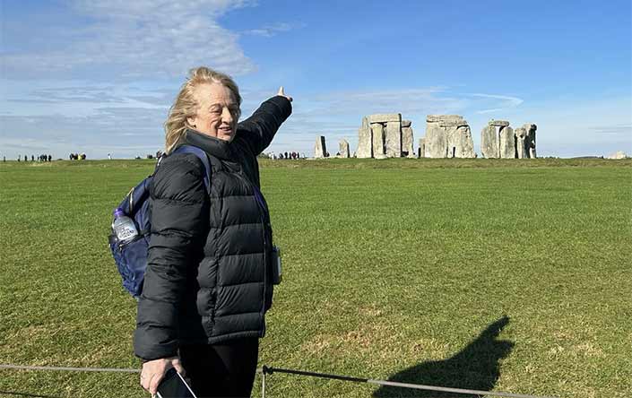 cheryl at stonehenge
