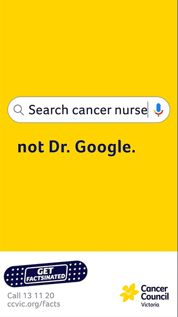Search cancer nurse not Dr Google