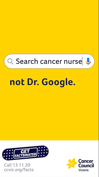 Search cancer nurse&nbsp;not Dr Google