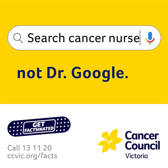 Search cancer nurse&nbsp;not Dr Google