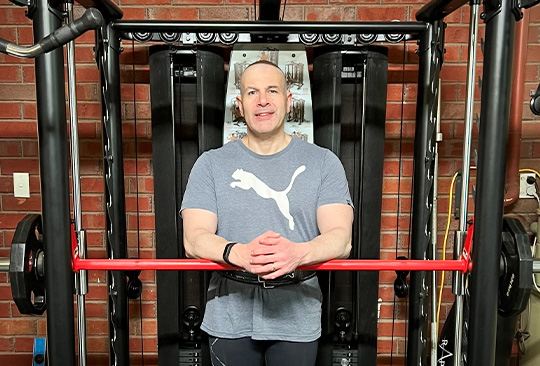 Image of Gordon at the gym