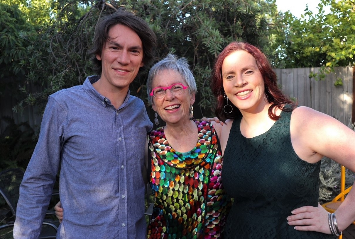Ann (middle) with her children Liam and Alexa 